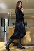Donegal Cotton Jersey Sac Dress Black /18 =